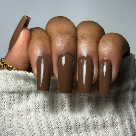 Chocolate Brown Press On Nails