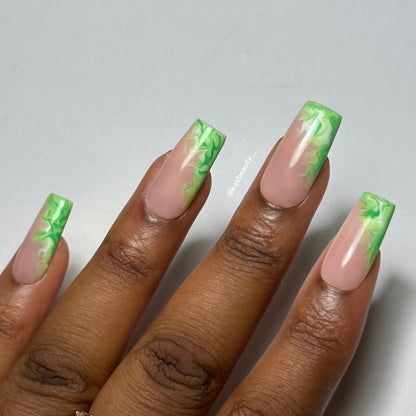 Green Apple Press On Nails