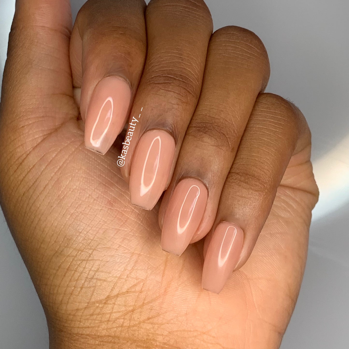 Natural Peach Pink Press On Nails