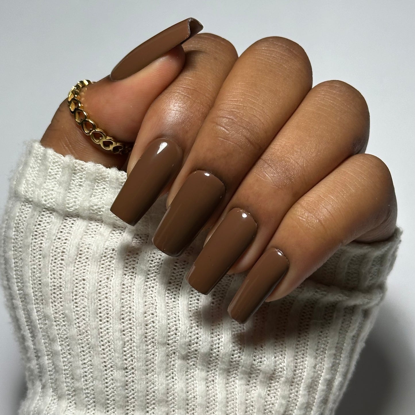 Chocolate Brown Press On Nails