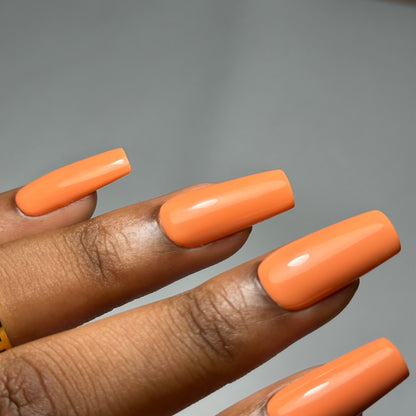 Tangerine Press On Nail Set